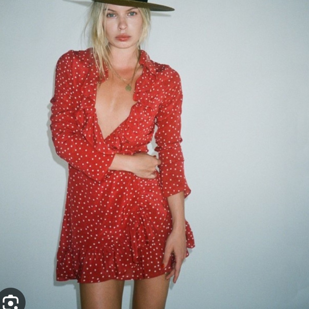 Realization Par Red Wrap Dress